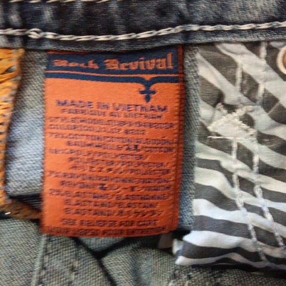 Rock Revival Blue Boot Cut Jeans with Faded Detailing - Picture 7 of 7